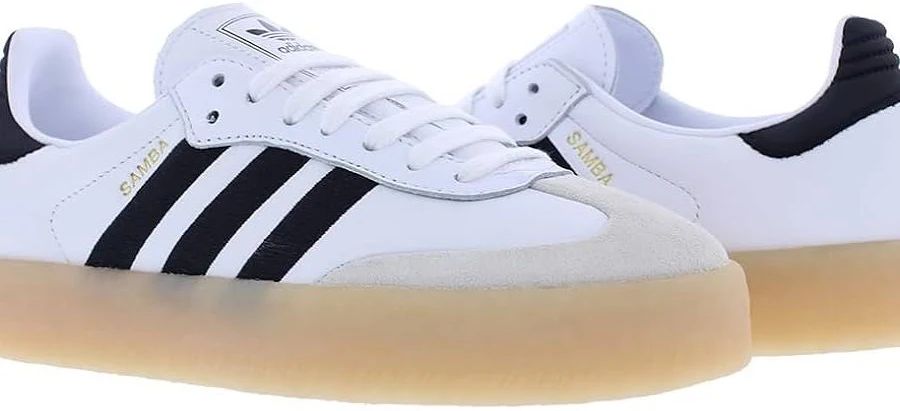Adidas Shoes | Adidas Sambae White/Black Rubber Platform Sneakers Size 7 | Color: Black/White | Size: 7 | Pm-33514915's Closet