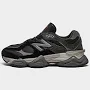 New Balance Women's 9060 Casual Shoes in Black/Castlerock | Size: 7.5