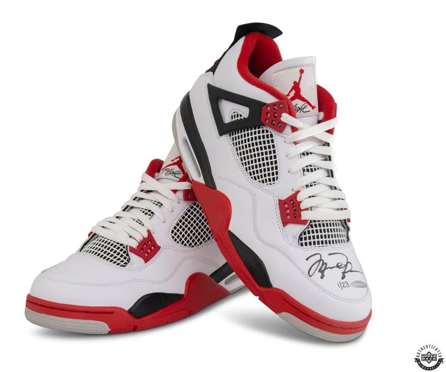 Michael Jordan Autographed Nike Air Jordan 4 Retro ‘Fire Red’ 2020 Shoes