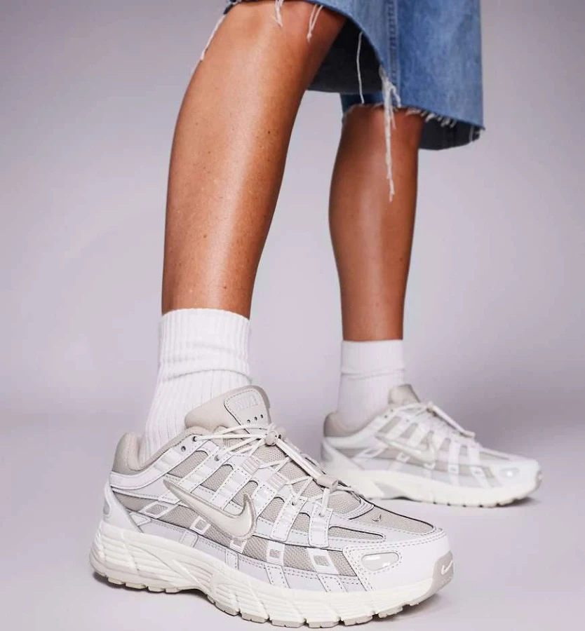 Nike P-6000 sneakers in white and cream