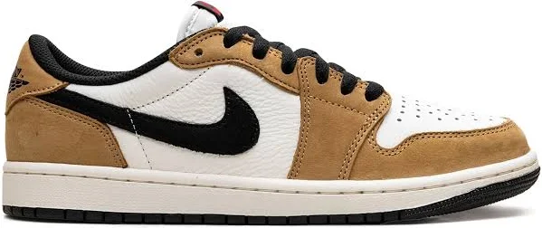 Jordan - Air Jordan 1 Retro Low OG "Rookie Of The Year - Sail/Black/Golden Harvest/Gym Red" sneakers - men - Rubber/Calf Leather/Fabric/Calf Suede ...