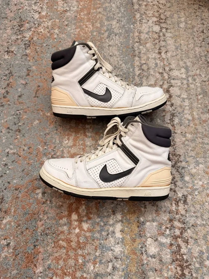 1986 Nike Air Force Ii Air Force 2 White Dark Charcoal Size 11.5