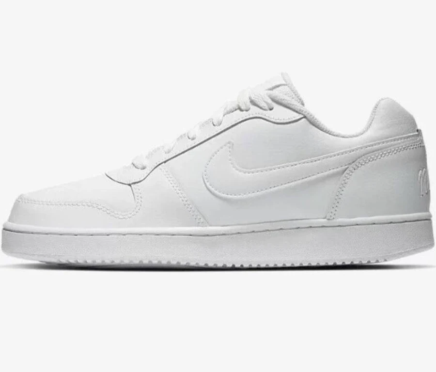 White Nike Ebernon Lows, (white/white), Women 8