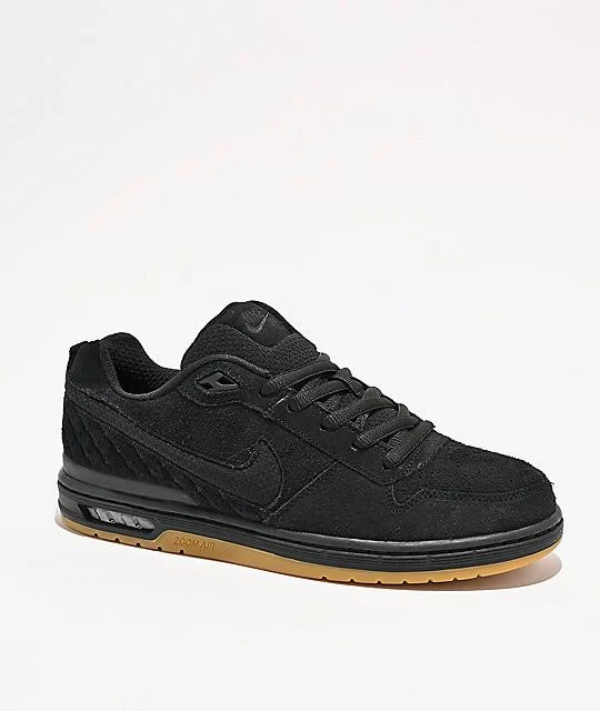 Nike SB P-Rod 1 Zoom Air Low Black & Gum Skate Shoes