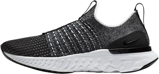 Nike React Phantom Run Flyknit 2 Athletic Women Sneakers - Black And White