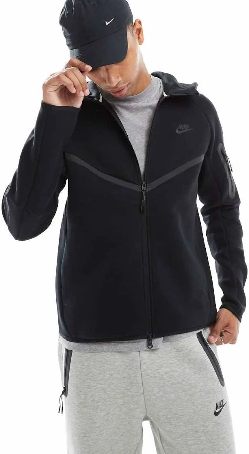 Nike Tech Fleece full zip hoodie in black