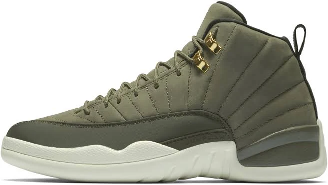 Men's Olive Canvas Jordan Retro 12