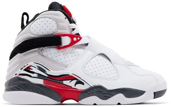 Nike Air Jordan 8 Retro White True Red 305368-100 Gs & Women's Size