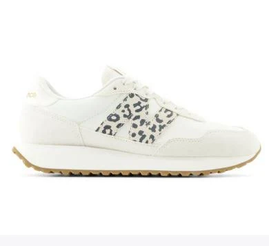 New Balance Women's 237 in White and Leopard