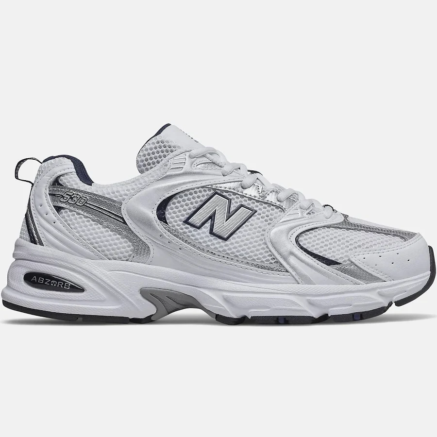 New Balance 530 White Silver Navy 10W