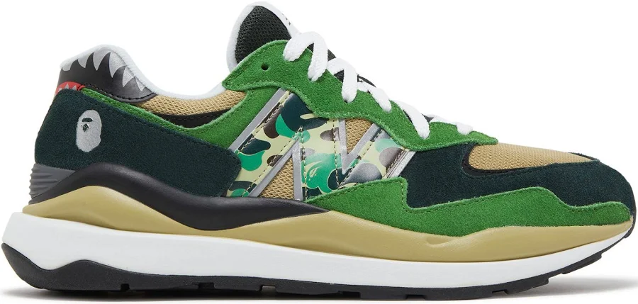 BAPE x New Balance 57/40 'Green' | Men's Size 4.5