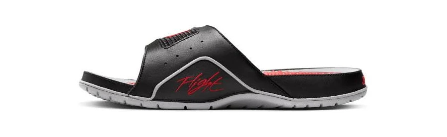 Nike Jordan Hydro 4 Slide 532225-060 Black Fire Red Cement Mens Size