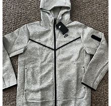 NWT Nike Sportswear Tech Fleece L Men's Full-Zip Hoodie Grey/Black FB7921-063. Nike. Gray. Hoodies &amp; Sweatshirts. 196609229369.