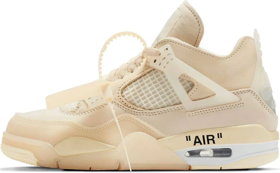 (WMNS) Air Jordan 4 x Off-White SP 'Sail' CV9388-100 US 8