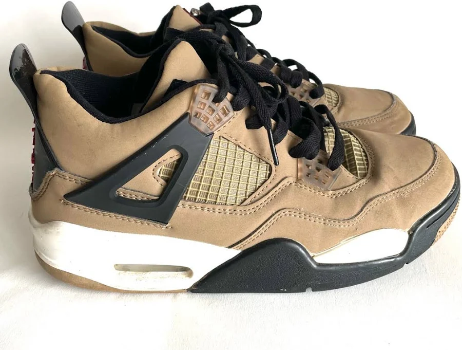 Jordan Shoes | Nike Cactus Jack Air Jordan 4 Retro "Mushroom" Sneakers. Size 8 | Color: Black/Brown | Size: 8 | Heatherreseller's Closet