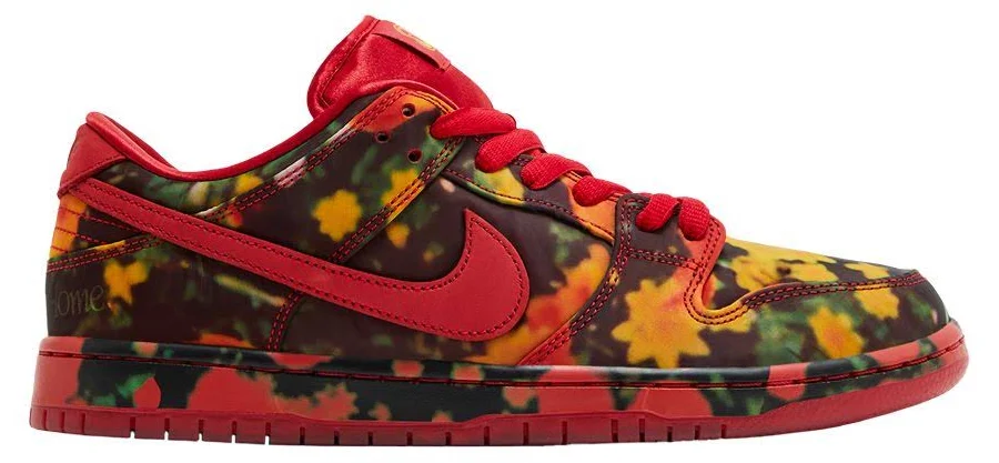 Nike SB Dunk Low The Wizard of Oz Poppy Field Sneakers