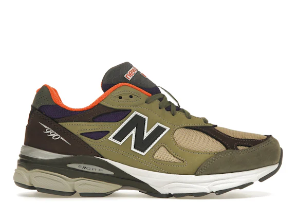 New Balance 990v3 MiUSA Teddy Santis Kaki Anaranjado