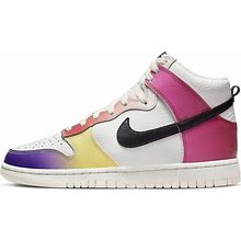Nike Women's White/Pink/Purple (Wmns) Dunk High 'Multi-Color Gradient' Fd0802-100