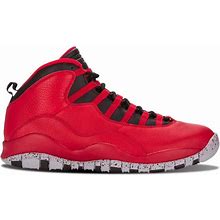 Jordan Unisex Red - Air 10 Retro 30th "Bulls Over Broadway" Sneakers - Leather - 9.5