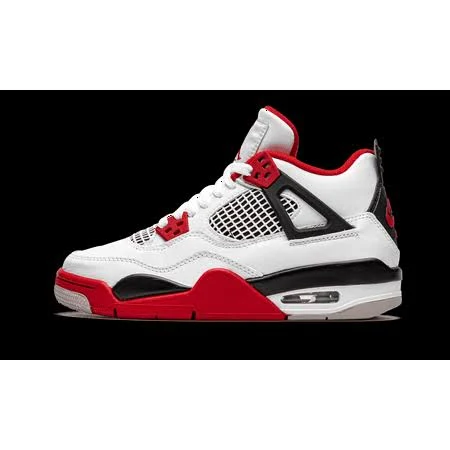 Jordan Grade School Air Jordan 4 Retro GS Fire Red 408452 160 from Stadium Goods, Kids Unisex, Size: 4.5 Big Kid