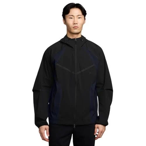 Nike Mens Tech Woven Pro Full-Zip Jacket - Black/Black Size S