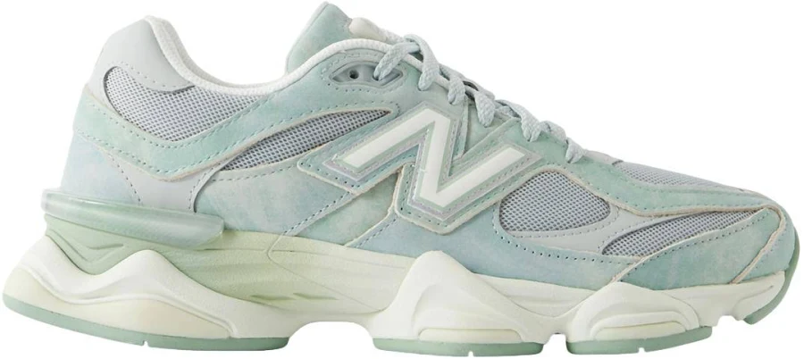 New Balance 9060 Suede-trimmed Women Sneakers - Green