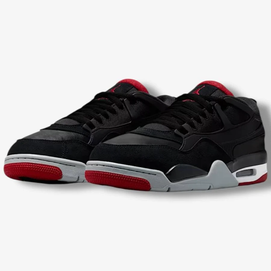 Air Jordan 4 RM Black Varsity Red Wolf Grey FQ7939-061