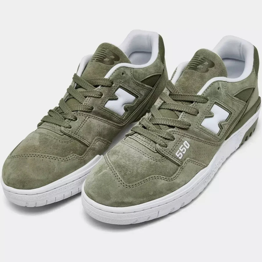 Balance 550 Suede Mcasual Shoesens Bb550uco Dark Olive Green White 13