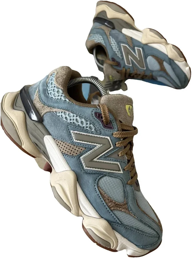 New Balance 9060 Bodega Trainers Blue Leather Size 42.5 EU