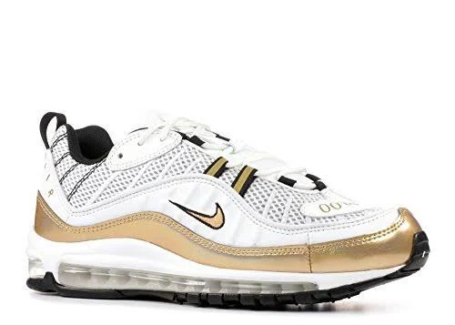 Nike Men's Air Max 98 Uk Summit White/metallic Gold Aj6302-100 Fashion