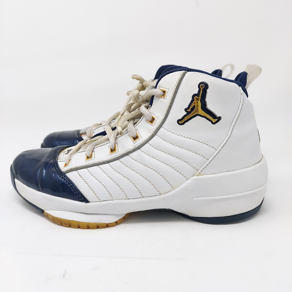 Air Jordan XIX SE Olympics White Navy Gold Youth Size 6Y (Wms7.5, Mens6)
