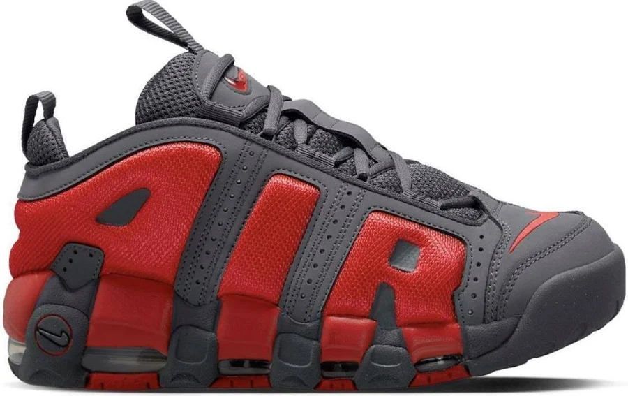 Nike Men’s Air More Uptempo Low – Dark Grey/light Crimson, Size 7 –