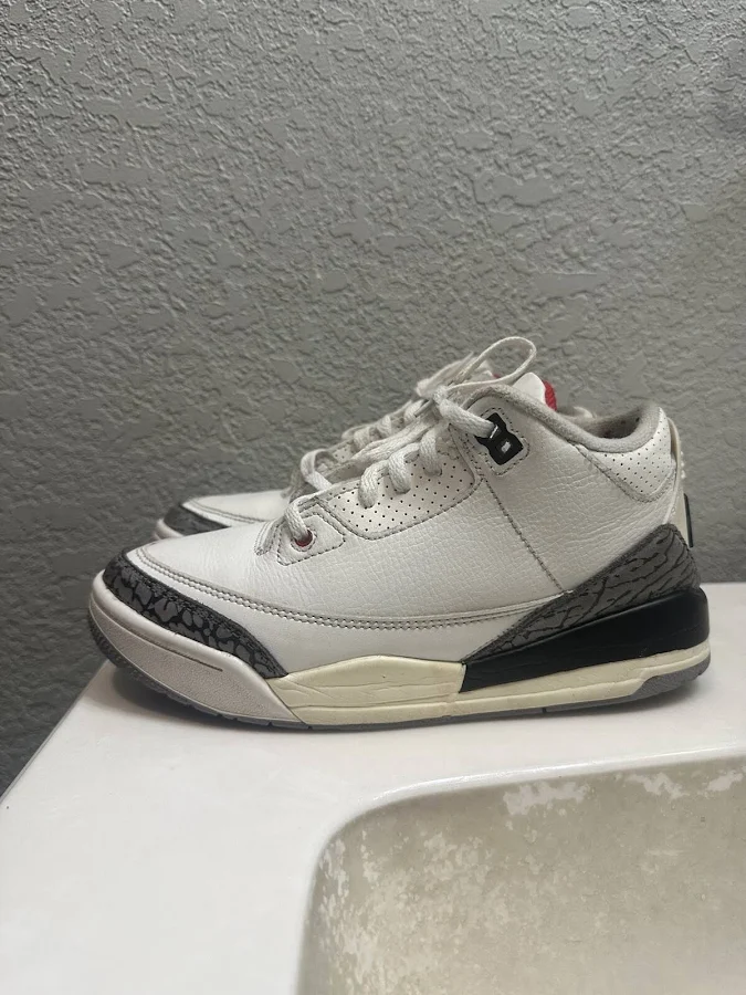 Size 3 - Jordan 3 Retro Mid White Cement Reimagined