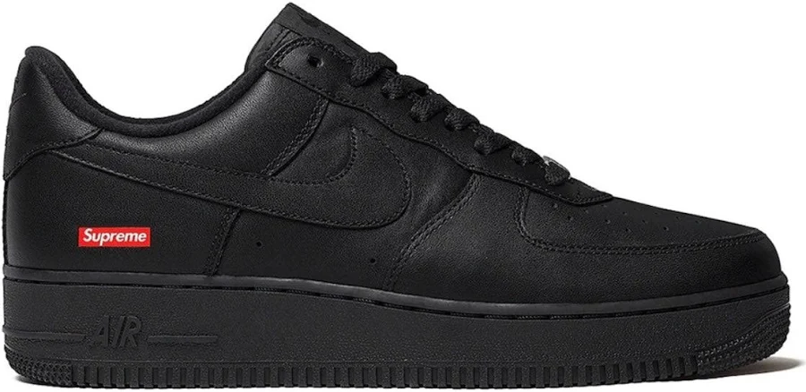 Nike Supreme X Air Force 1 Low 'Box Logo - Black' 2020, 8.5