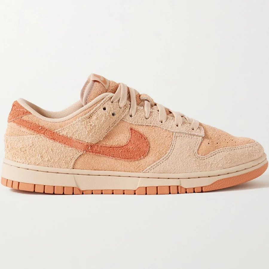 Nike Dunk Low Brushed-Suede Sneakers - Men - Orange Sneakers - US 12.5
