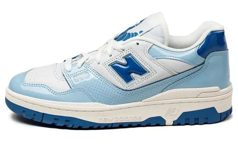 New Balance Men's 550 'Chrome Patent' - Blue - Low-top sneakers