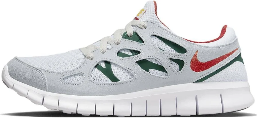 Nike Free Run 2 Grey Cinnabar Gorge Green 537732-102