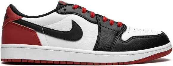 Jordan - Air Jordan 1 Low OG "Black Toe" sneakers - unisex - Calf Leather - 8 - White