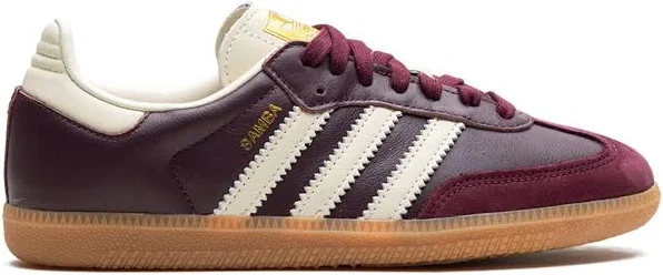 adidas - Samba OG " Maroon/Core White/Gold Metallic" sneakers - women - Calf Leather/RDS Product Name: BLACK ORCHID EDP Division: TF (TOM FORD BEAU...