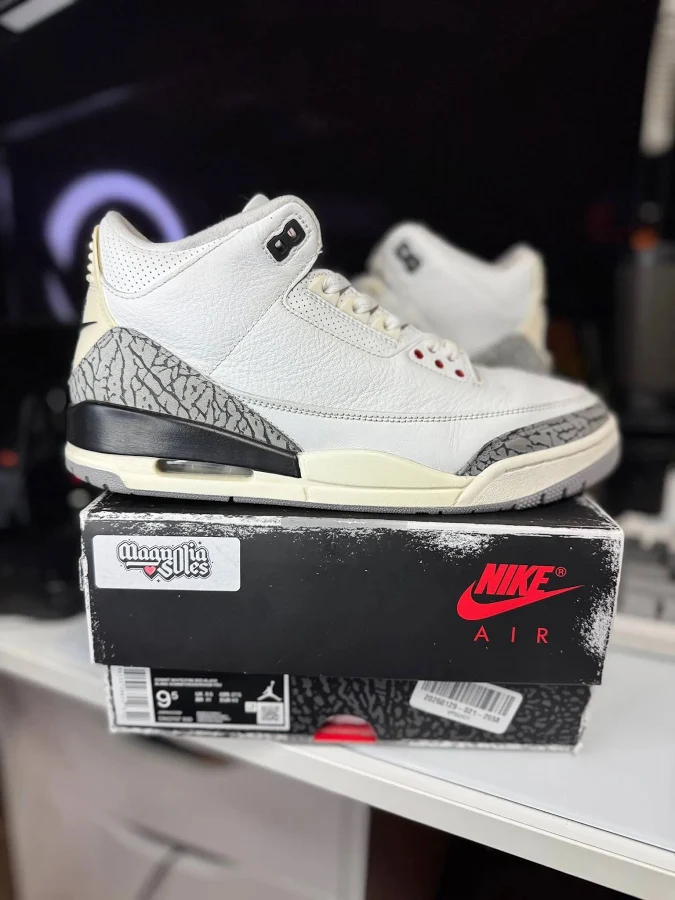 “White Cement Reimagined” Air Jordan Retro 3 - Size 9.5 Mens1