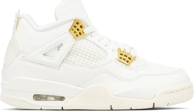 Air Jordan 4 Retro Sail Metallic Gold Womens AQ9129-170 | Size US 5