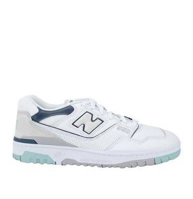 New Balance 550 Man Sneakers White Size 5 Leather, Textile fibers
