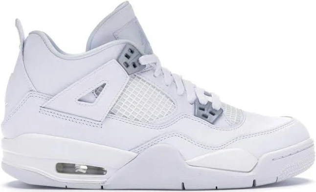 Jordan 4 Retro Pure Money (2017) GS White Silver 408452-100 Men 13