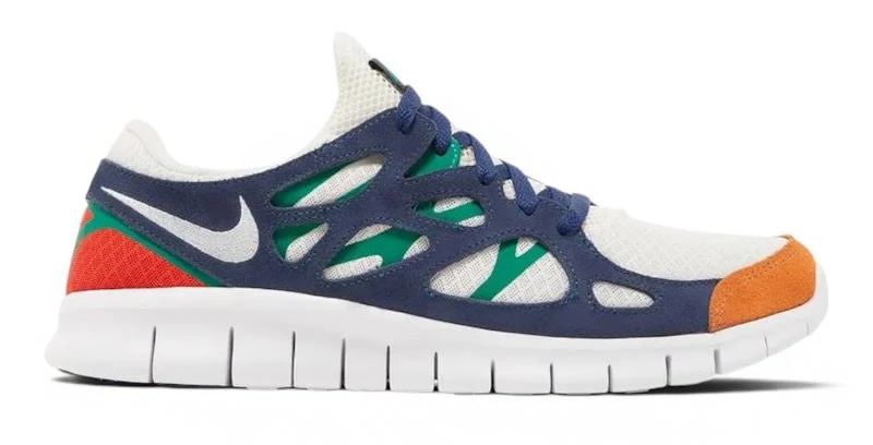 Nike Free Run 2 White Multi Color