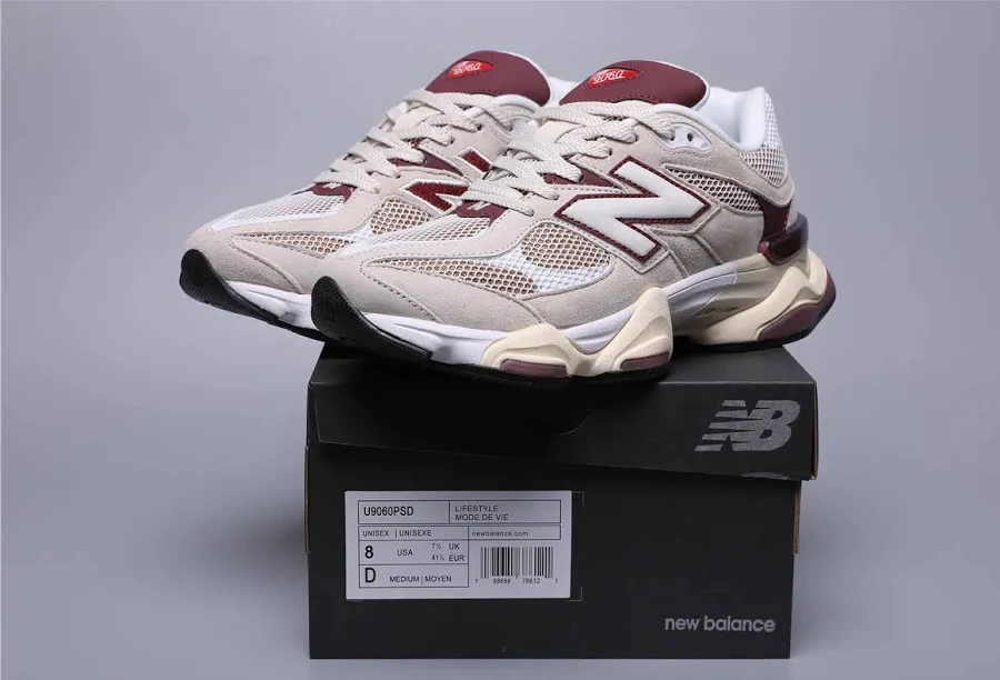 New Balance 9060 Red wine rice dumplings Low Key Luxury Shoes120