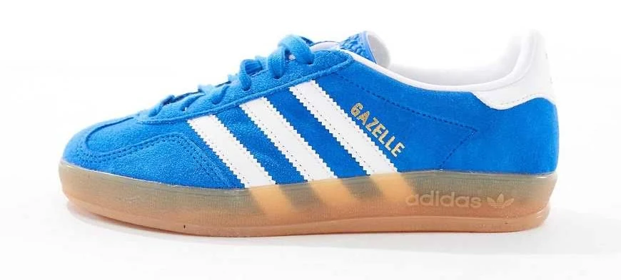 adidas Originals - Gazelle Sneakers - Unisex - Rubber/Leather - MENS 10.5 - WOMENS 11.5 US - Blue