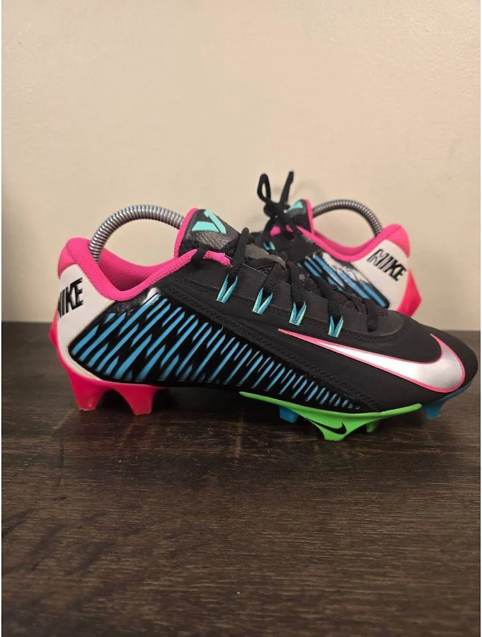 Nike Shoes | Nike Vapor Edge 360 Vc Vapor Carbon Black Pink Men's Football Cleats Size 7 | Color: Black | Size: 7 | Clickhere4dealz's Closet