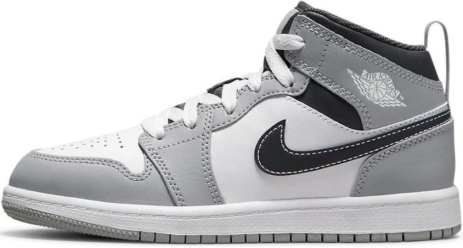 Jordan 1 Mid "light Smoke - Grey
