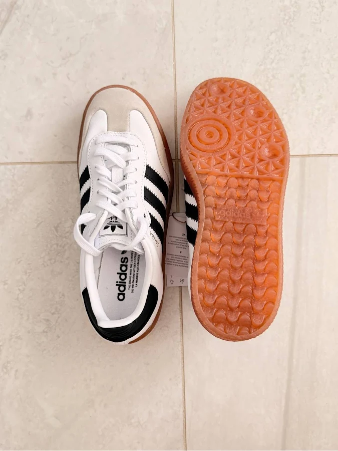Adidas Shoes | Adidas Women's Sambae Shoes White Black Gum Sneakers | Color: Black/White | Size: 7.5 | Happynaz's Closet