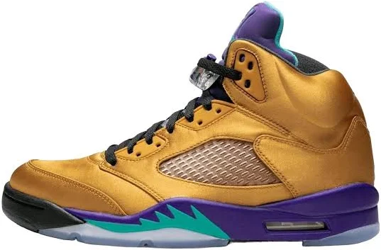 Jordan Air 5 Retro Friends & Family 'fresh Prince Of Bel-air' Men Sneakers - Gold